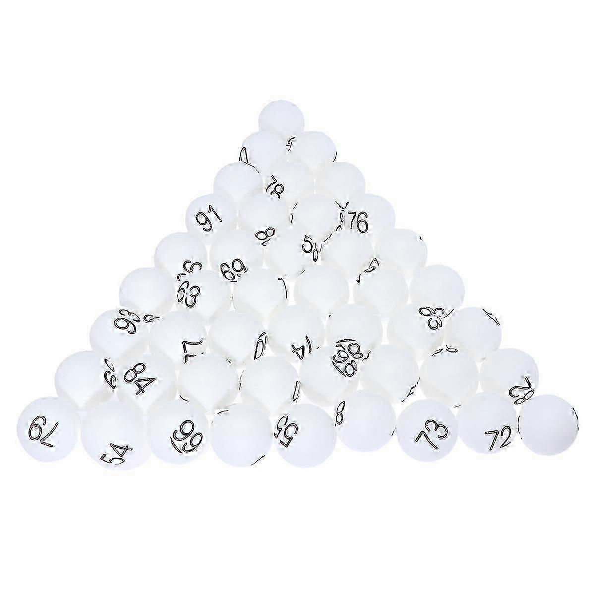 2025 100 Pcs 4cm PP Table Tennis Balls Printed Pong Balls With Number for Game Party Decoration (White)