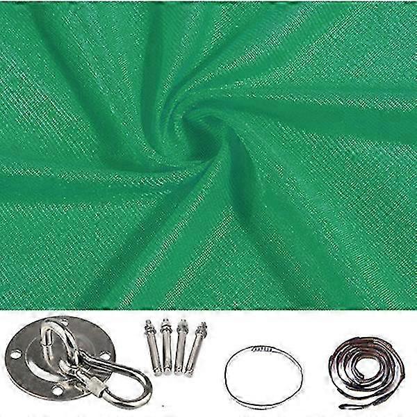 Children's Hammock Swing, Elastic Hammock Indoor 280*150cm dark green