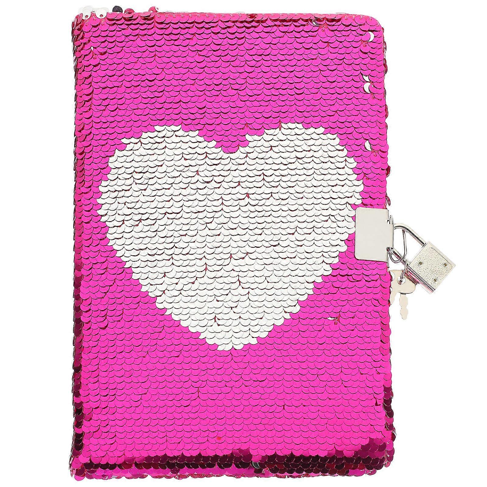 Creative Sequin Notepad Reversible Design Notebook Everyday Use Rosy A5 Writing 1Pack