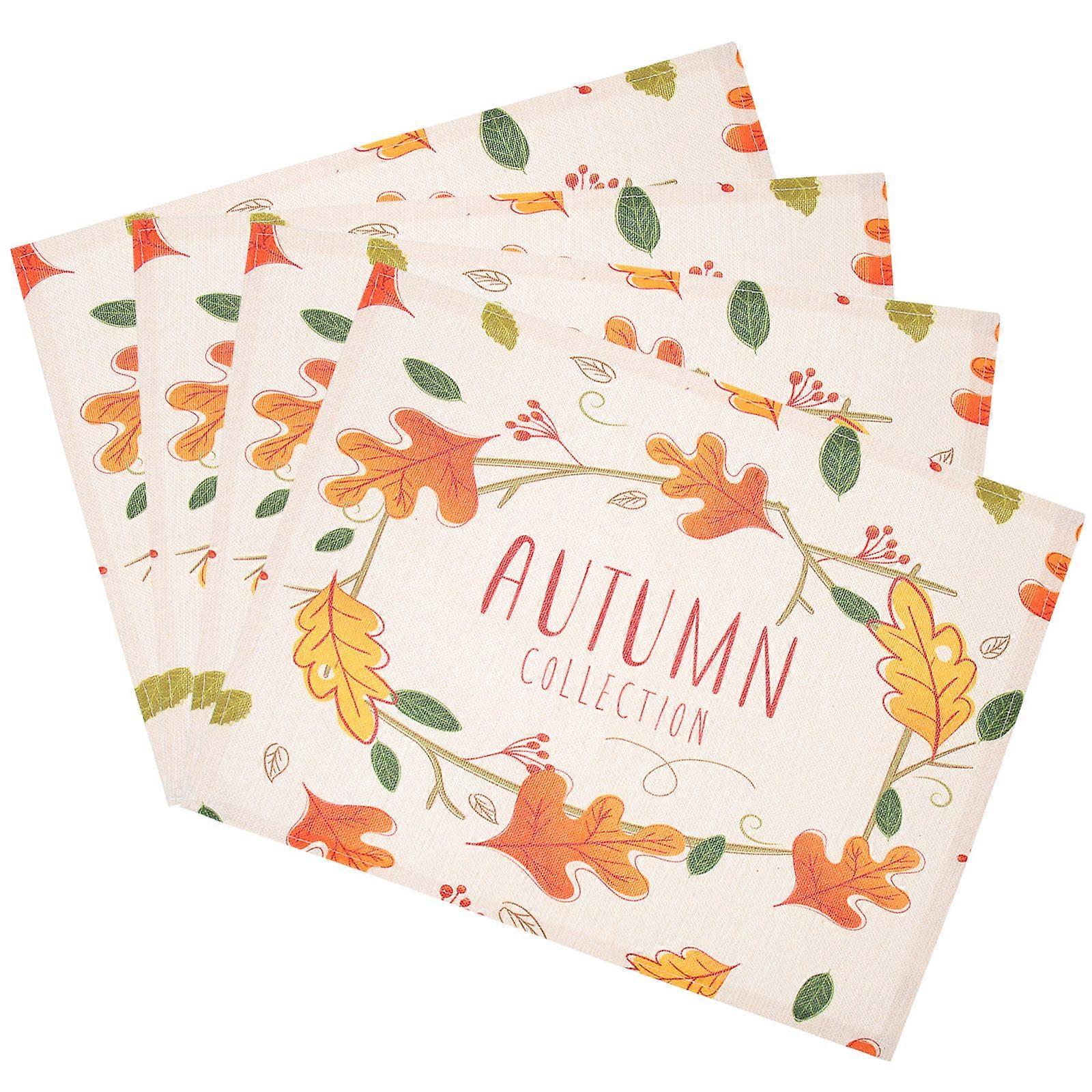 Autumn Decorative Placemat 20Pcs for Coffee Table Birthday Party Rectangular Assorted Color Heat Resistant Waterproof