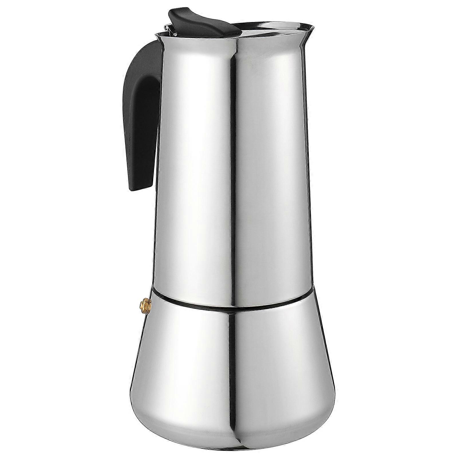 Pot Stainless Steel Coffee Maker for Home Use 2Pcs Silver