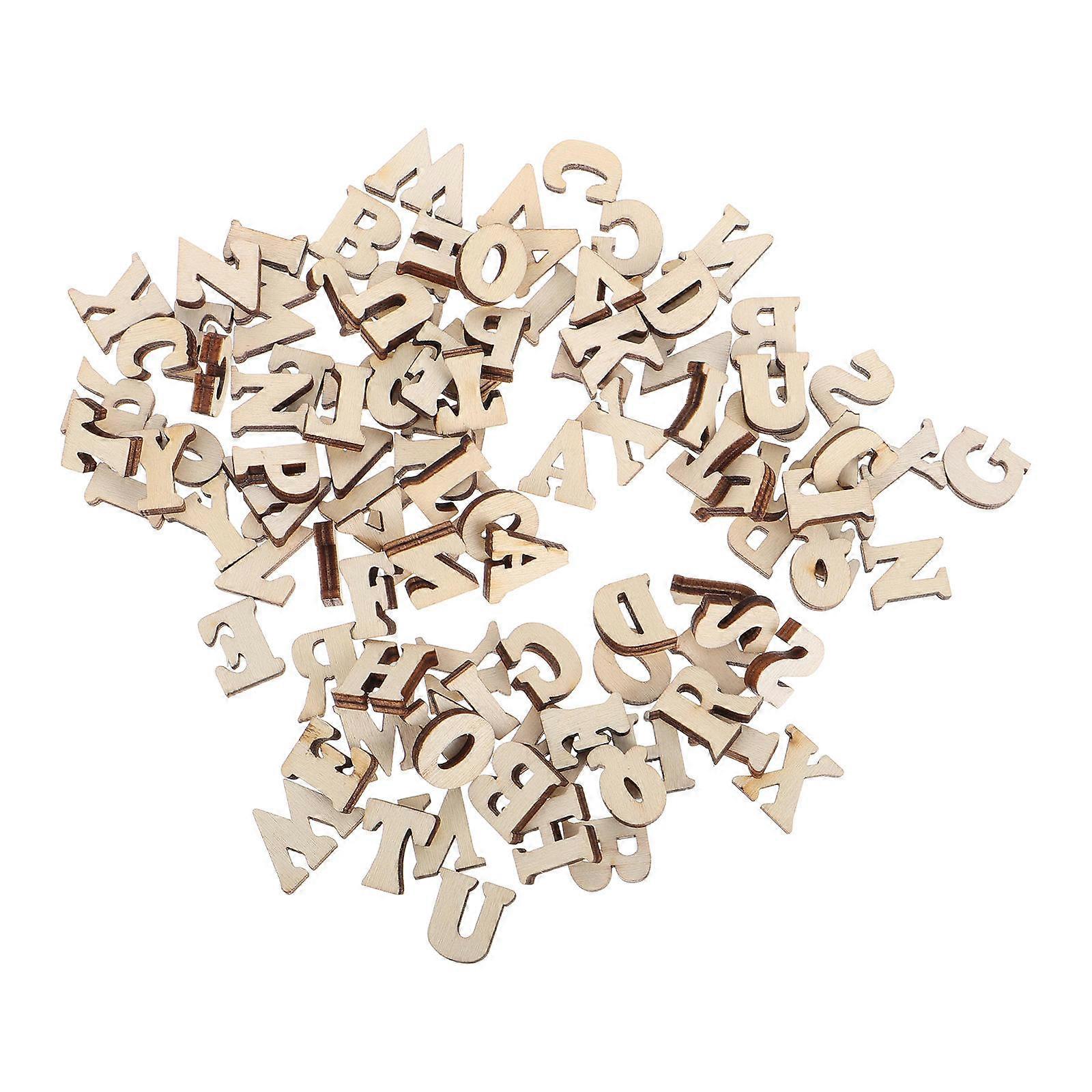 Natural Wood Alphabet Letters for Toddler Activities 520Pcs DIY Craft Set