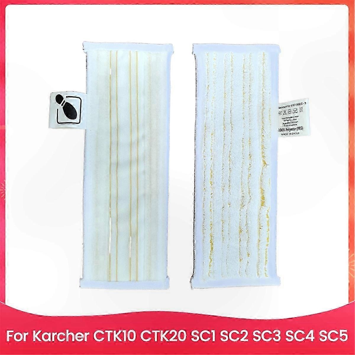 Universal Microfiber Mop Pads for Wet and Dry Cleaning, 2-Pack Replacement Pads for Steam Mops
