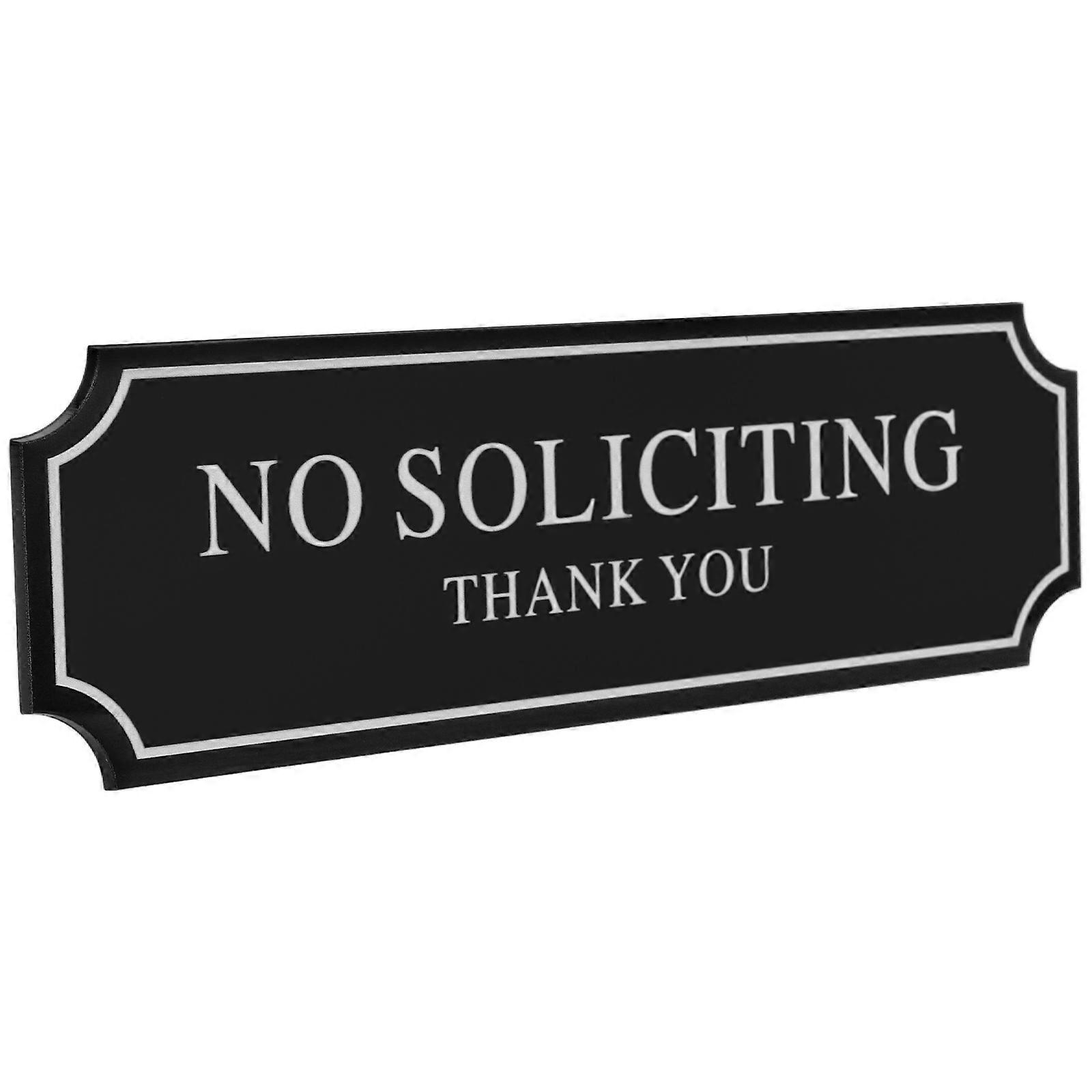 No Soliciting Sign Acrylic Door Decor for Office Use 3Pcs Accessory