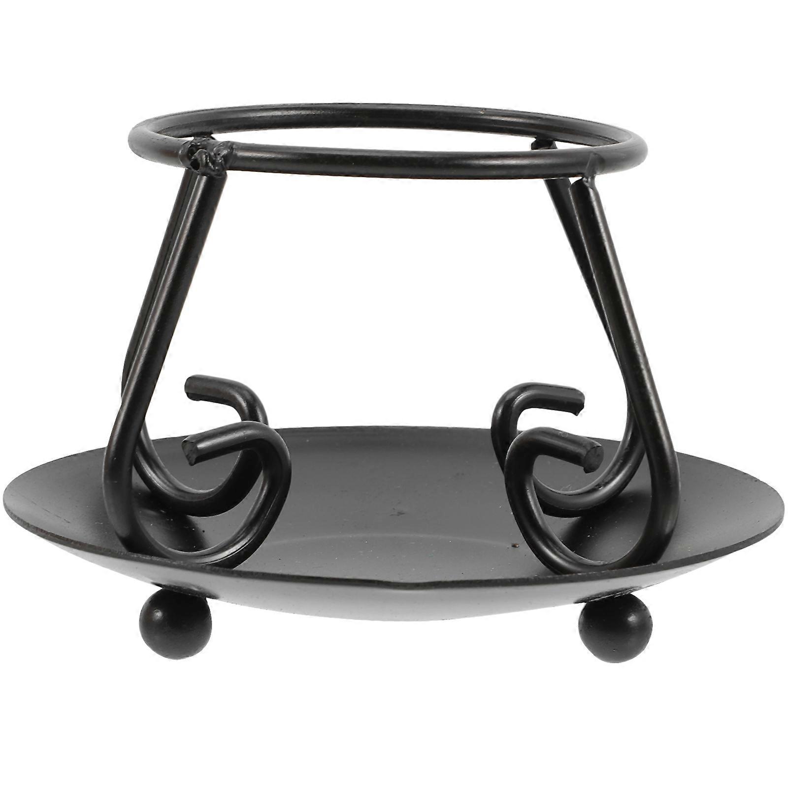 Black Cauldron Pot Bracket for Kitchen Use with 3Pcs Set