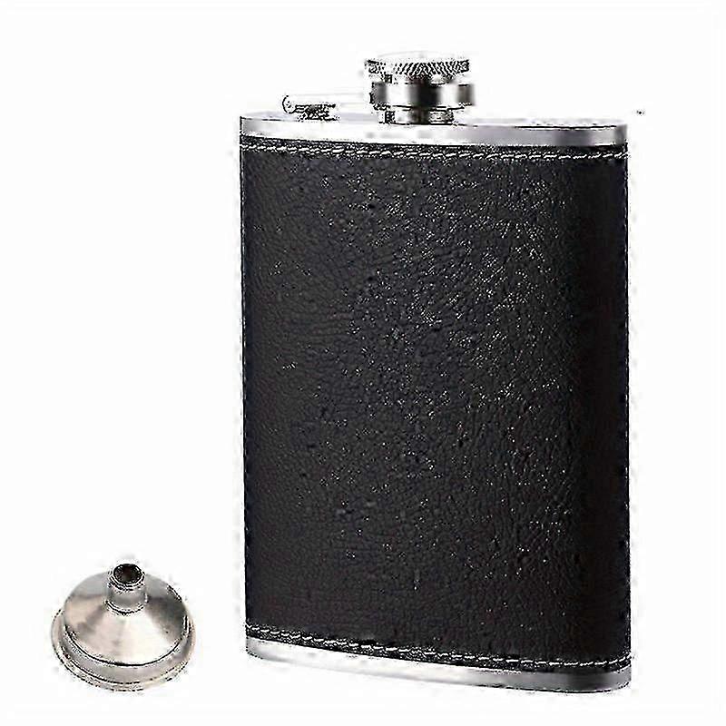 8oz Stainless Steel Hip Flask - Portable Liquor Flask for Scotch, Bourbon, Whisky, Vodka, Gin & Tequila - Perfect Travel Accessory