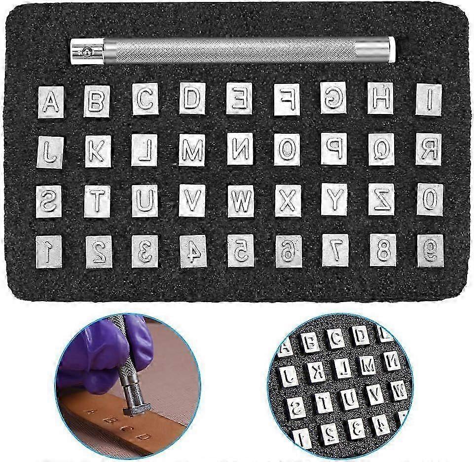 2025 Latest Model  SL.GT,37PCS Metal Leather Stamping Tools,for Letters A-Z and Numbers 0-9 with