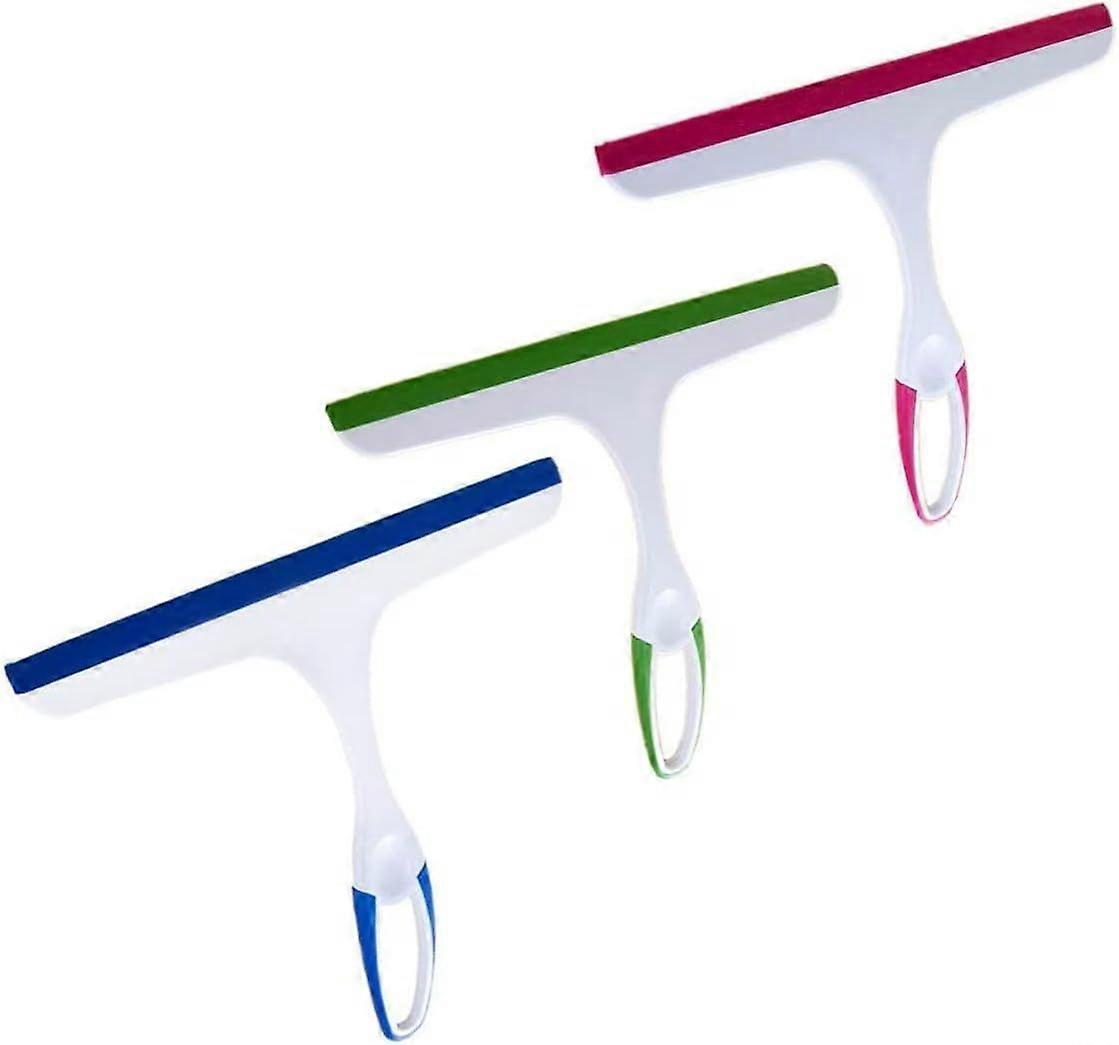 Shower Squeegee, 3 PCS Drilling Squeegee Bathroom Rubber Squeegee Shower Window Squeegee Mirror Squeegee
