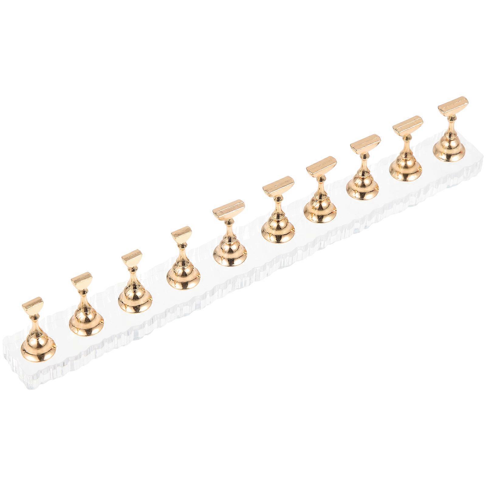 Nail Display Rack for Hairdressers Offering Durable Acrylic Material and Smooth Surface in Gold 1 Set
