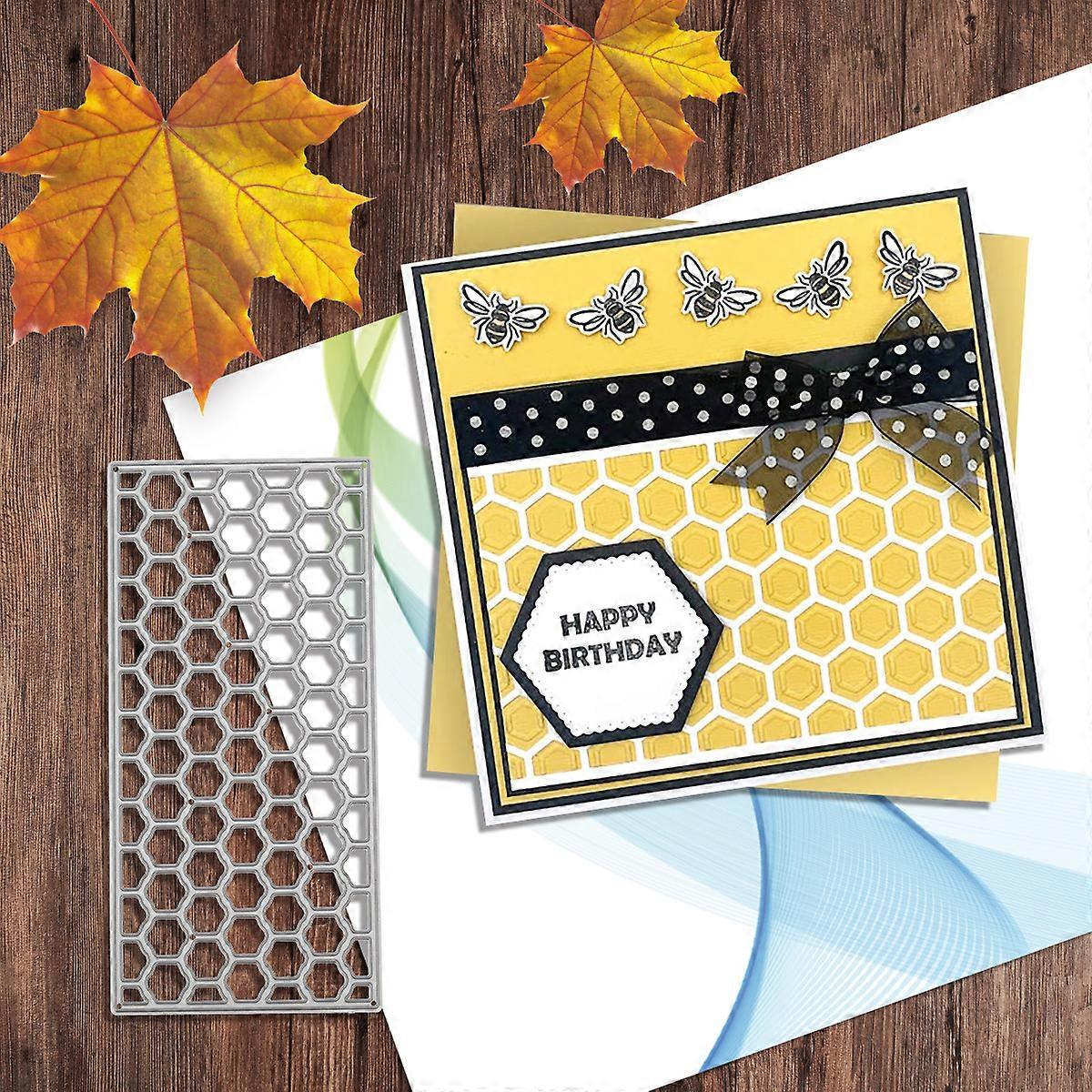 1PC Honeycomb Metal Cutting Dies Die-cut Crafts Stencil Tool for DlY Handmade Scrapbook Cards
