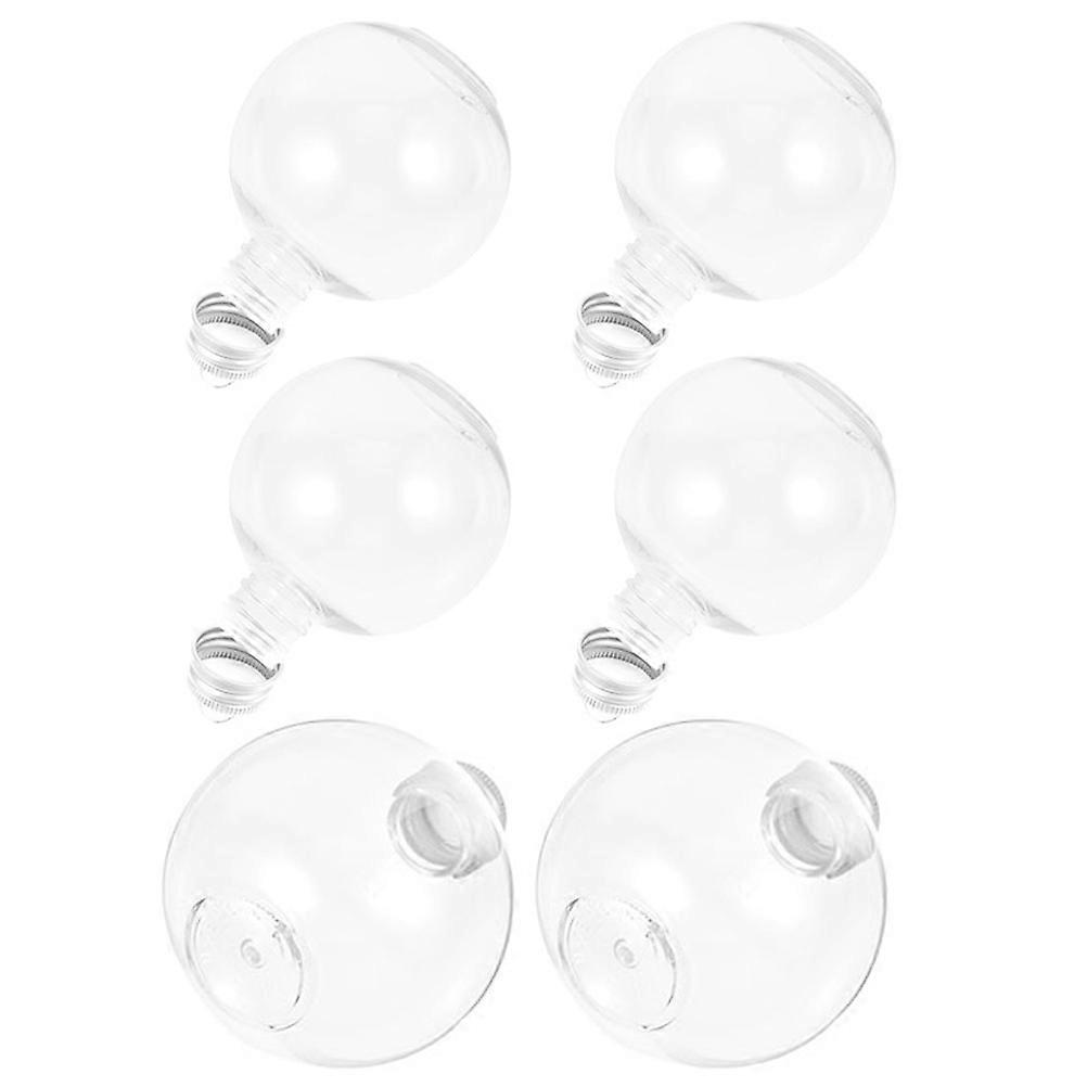 Clear Bulb Shaped Bottle for Household Beverage 6Pcs Plastic Bottles