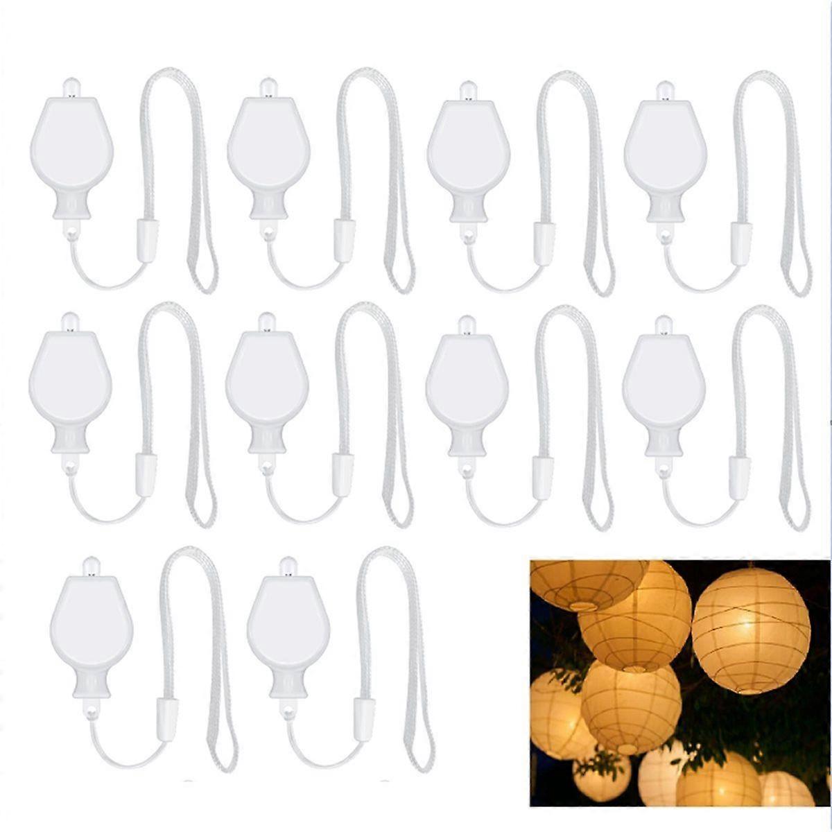 10Pack Mini LED Balloon Lights, Warm White, LED Lantern Lights with Battery and Rope, Battery Can Be Replaced