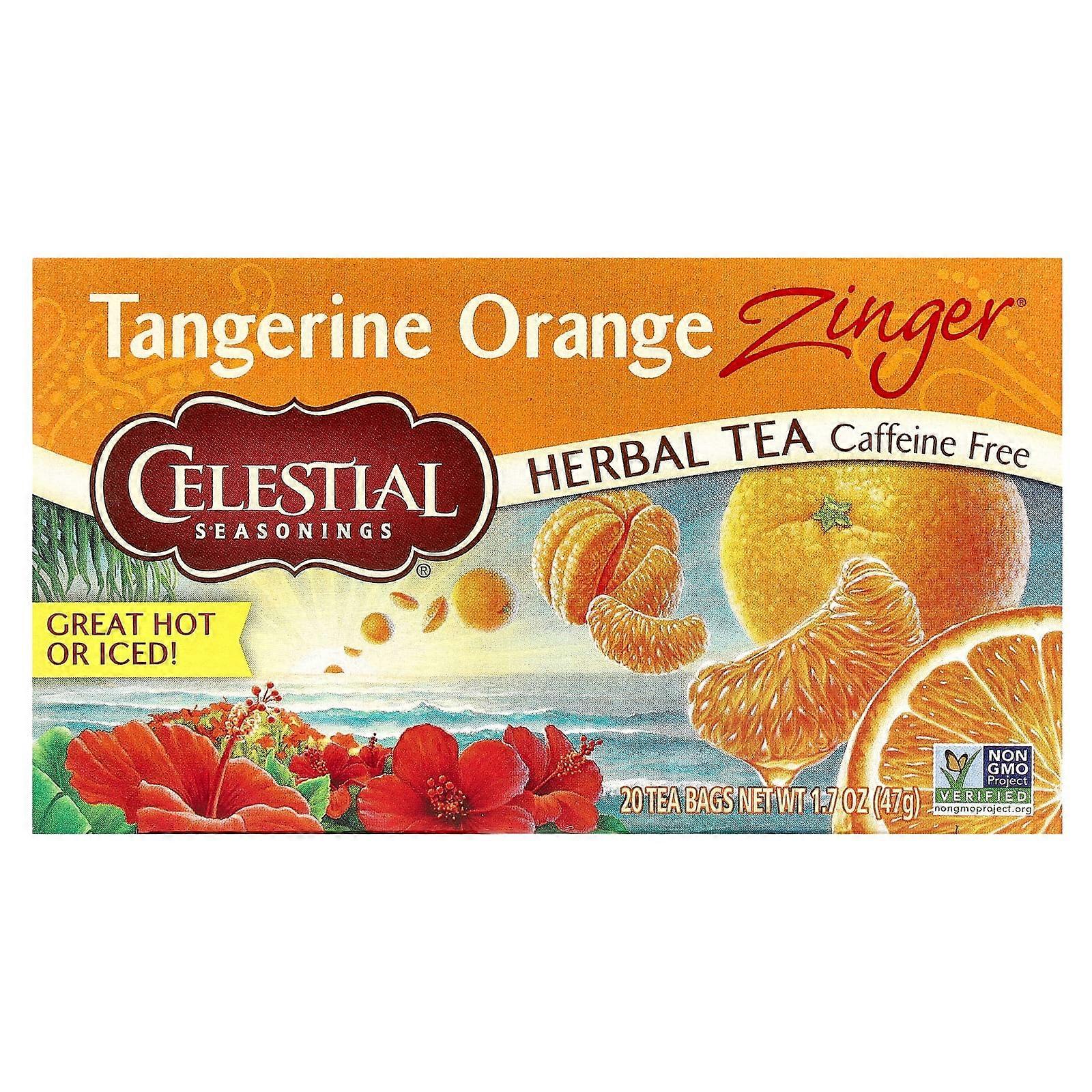 Herbal Tea, Tangerine Orange ZingerÃÂÃÂÃÂÃÂ¬ÃÂÃÂÃÂÃÂ, Caffeine Free, 20 Tea Bags, 1.7 oz (47 g)