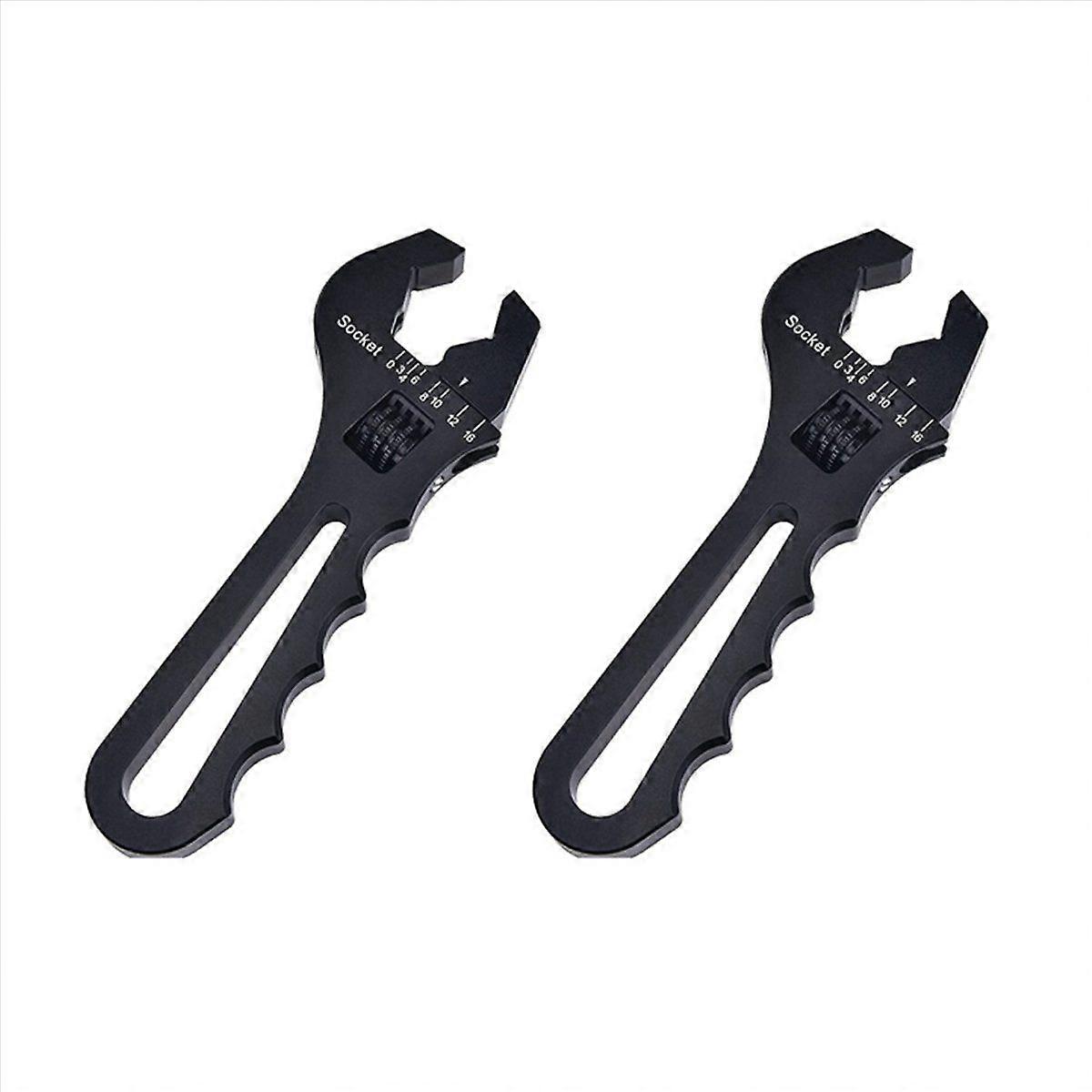 AN3-AN16 Tubing Wrench Hose V-Type Adjustable Fitting Wrench Black