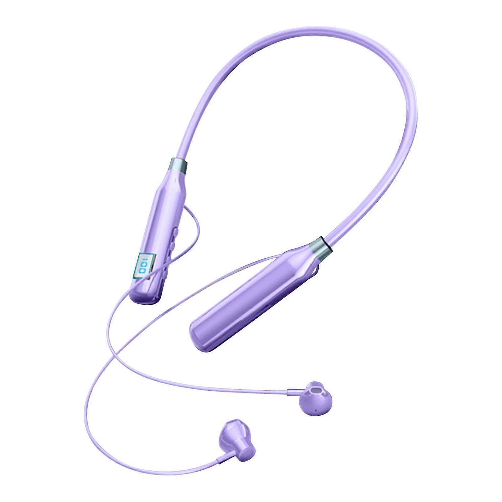 Neck-mounted Bluetooth Headset With Large Battery Capacity And Digital Display For Sports Games. Neck-mounted Bluetooth Headset With Card Insertable