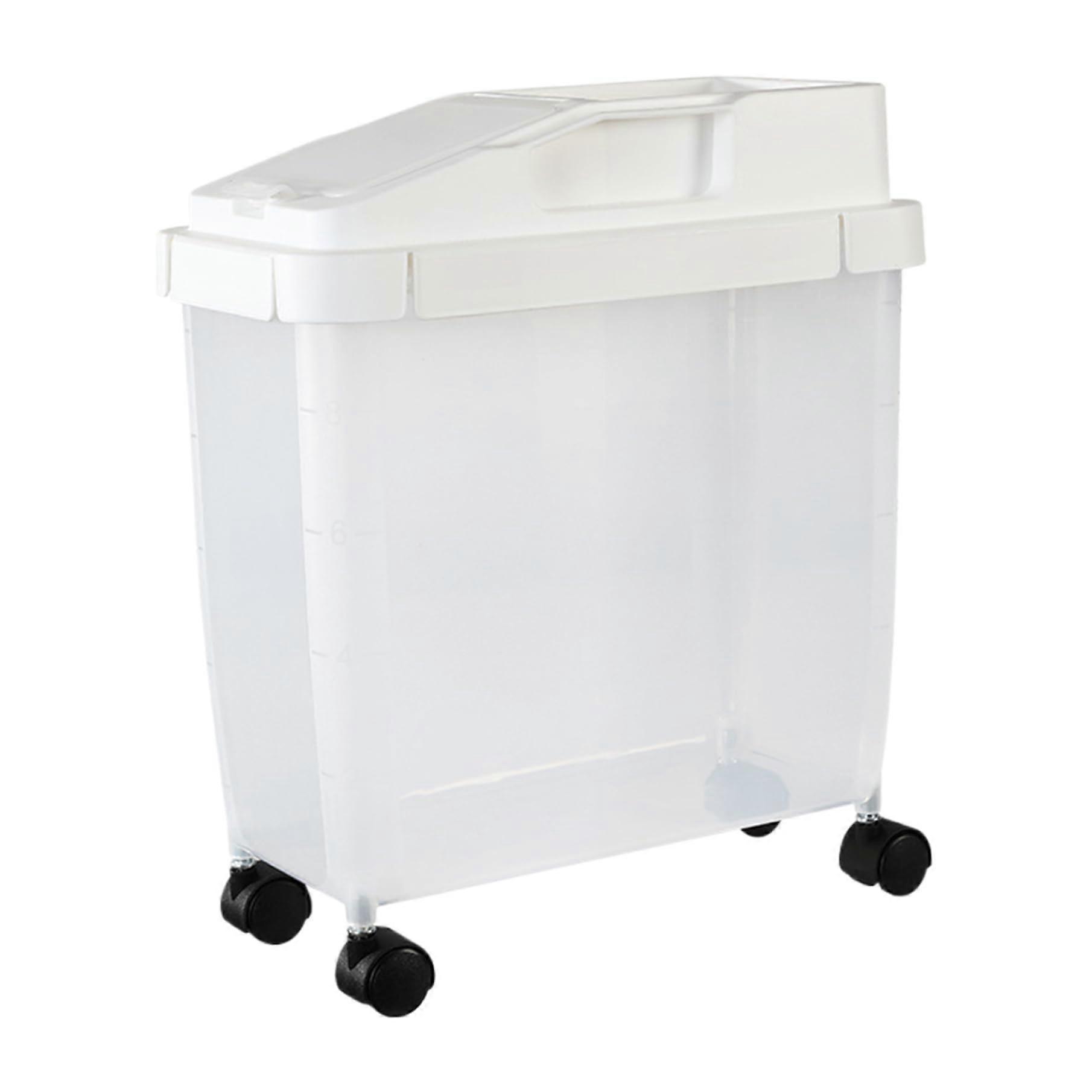 Rice Storage Container With Wheels 22 Lbs Dispenser Capacity MoistureProof BPA Measuring Cup