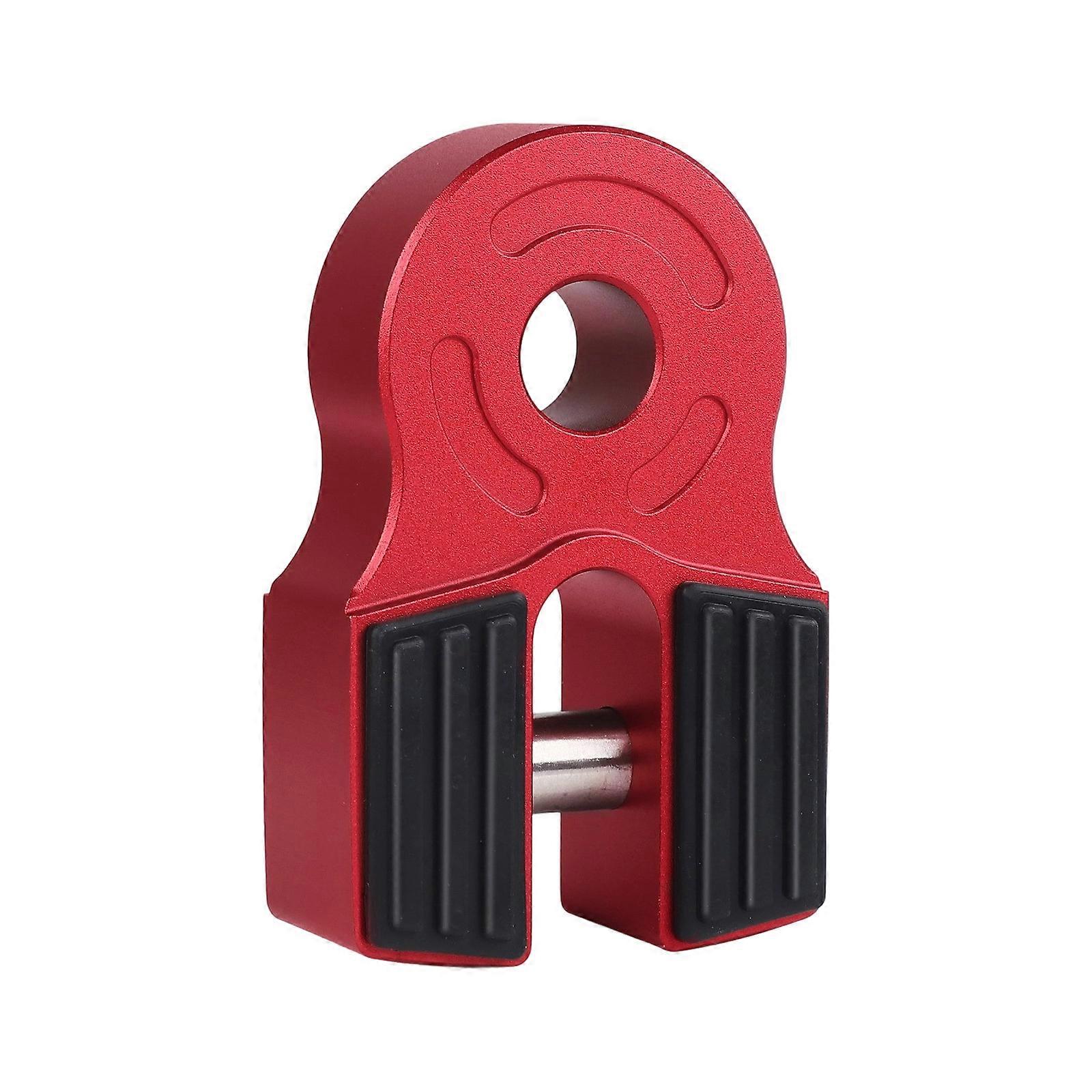 Quick Install No Tool Trailer Tow Shackle Rustproof Aluminum Connector for Off Road Vehicle and Trucks  Red
