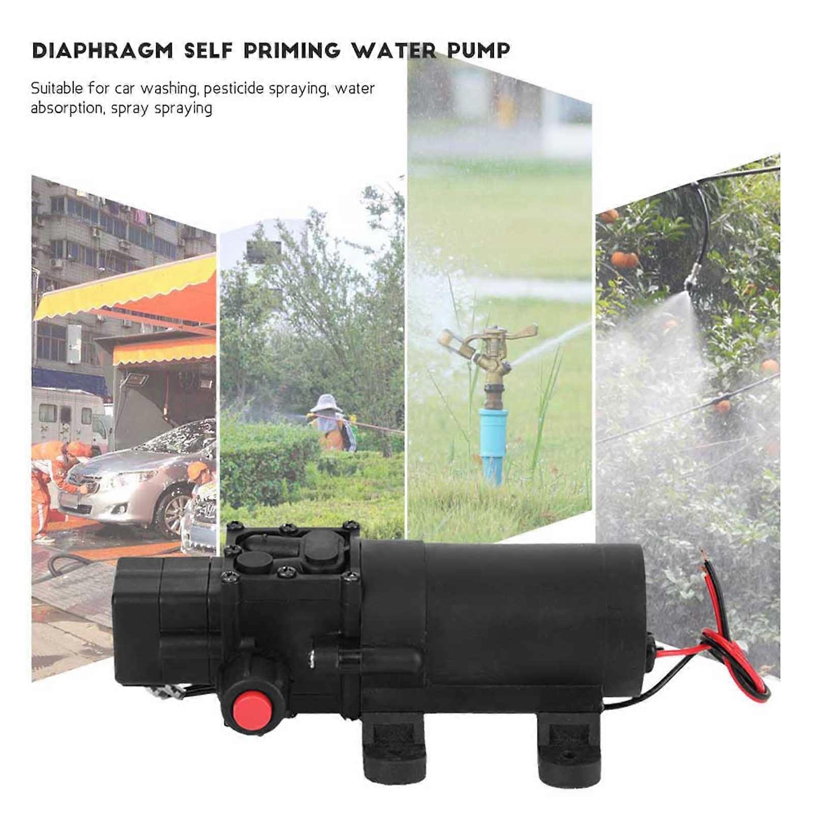 DC 24V 80W 5.5L/MIN Diaphragm Self Priming Water Pump with Automatic Pressure Switch