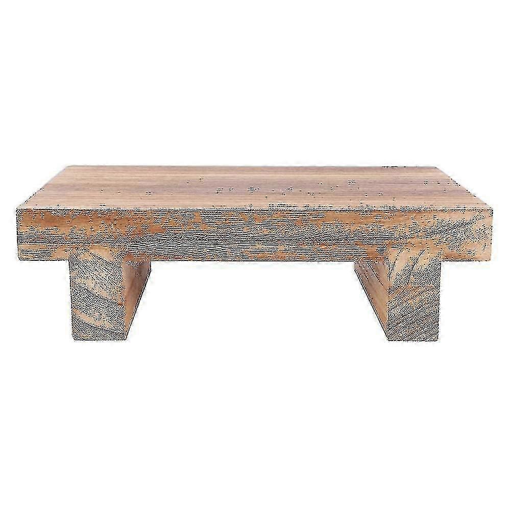 Wooden stepping stool for adults with wide platform