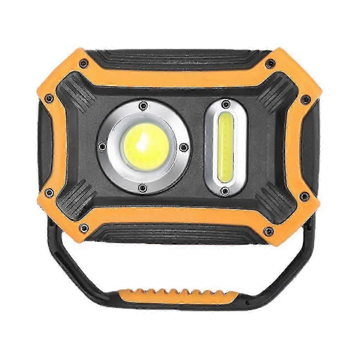 Led Rechargeable Work Light 30w - Portable 180 Folding Handle With Magnetic Base, 5 Light Modes For Site Lighting