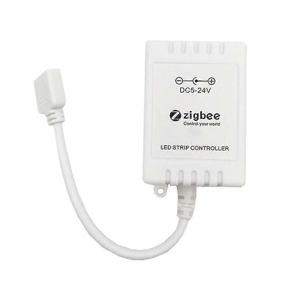 Contrôleur LED intelligent Tuya Zigbee Rgbcw pour bande lumineuse 5 V-24 V, compatible Zha Zigbee2mqtt Tasmota Ho