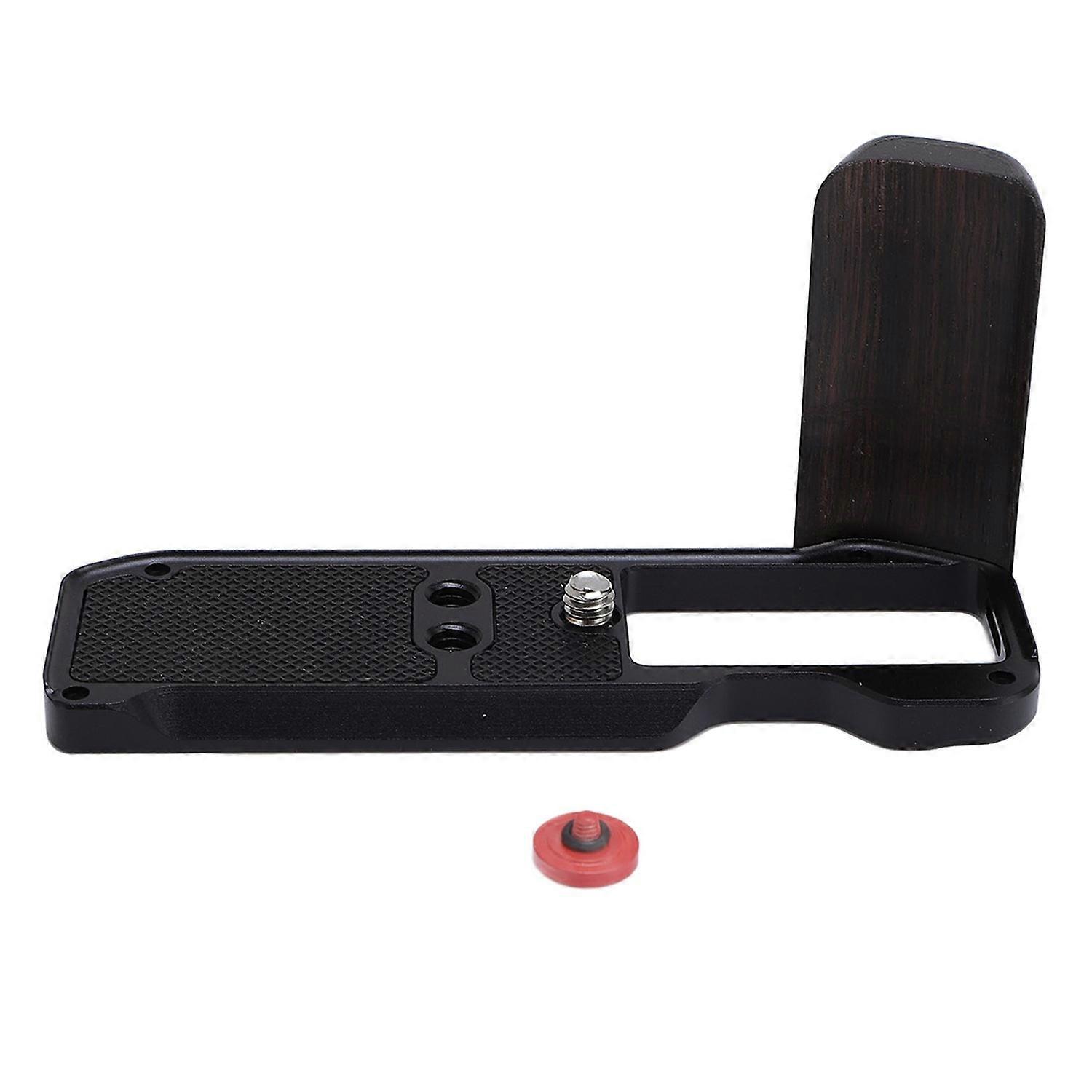 Camera L Shape Grip for Arca Quick Release Plate Aluminum Alloy L Shape Bracket with Wood Handle Shu