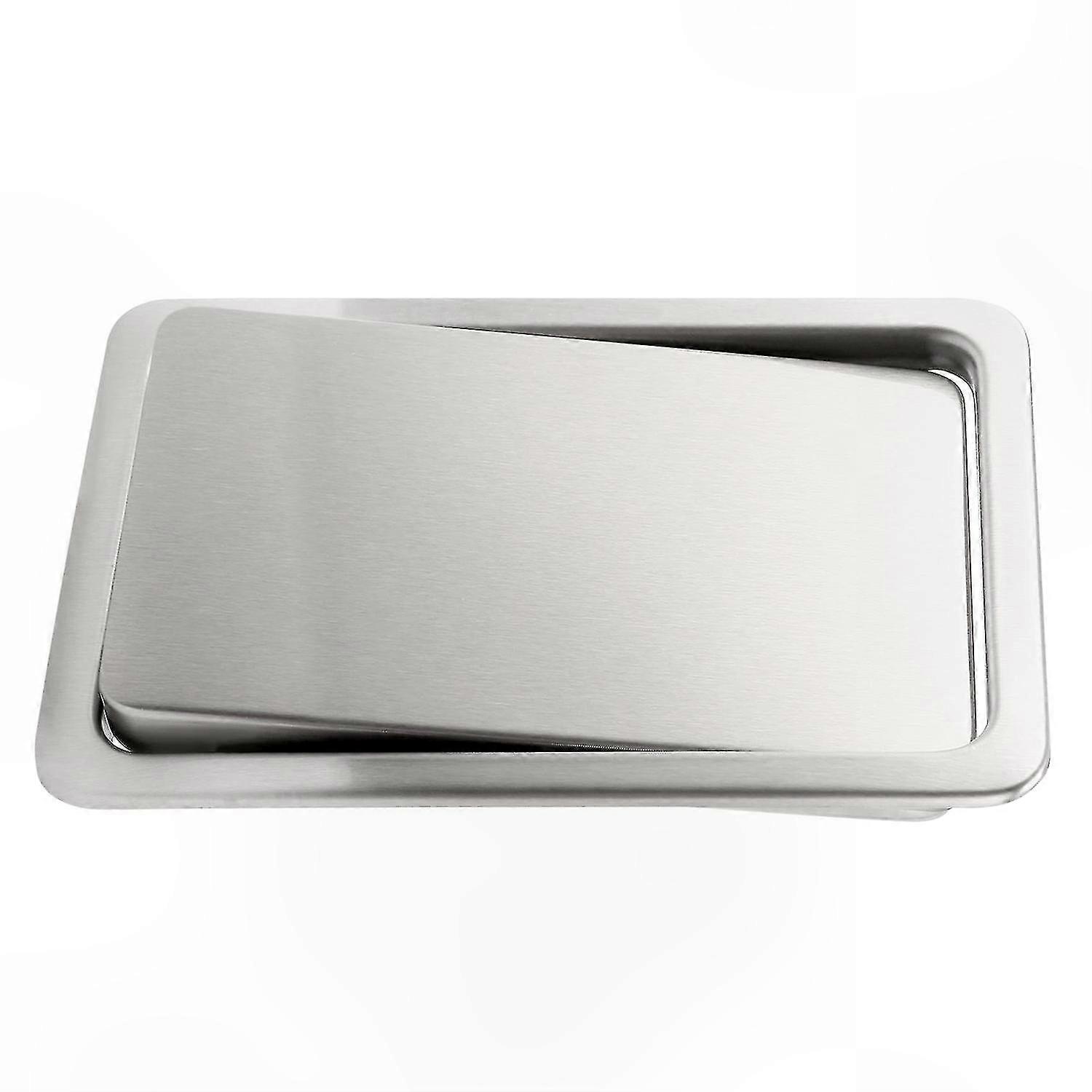 Built-in Stainless Steel Trash Bin Flap Lid with Swing Mechanism for Flush Mounting