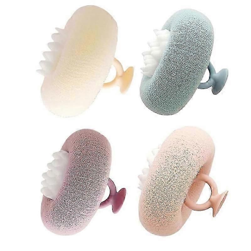 Exfoliating Bath Sponge Super Soft Sunflower Suction Cup Bath Ball