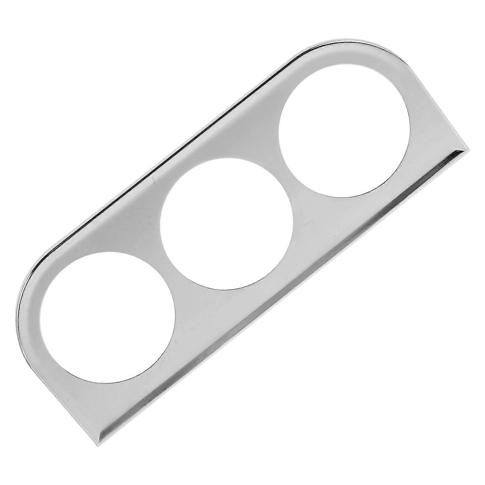 Silver Car Dashboard Bracket for Triple Gauge Mount 52mm Iron Material