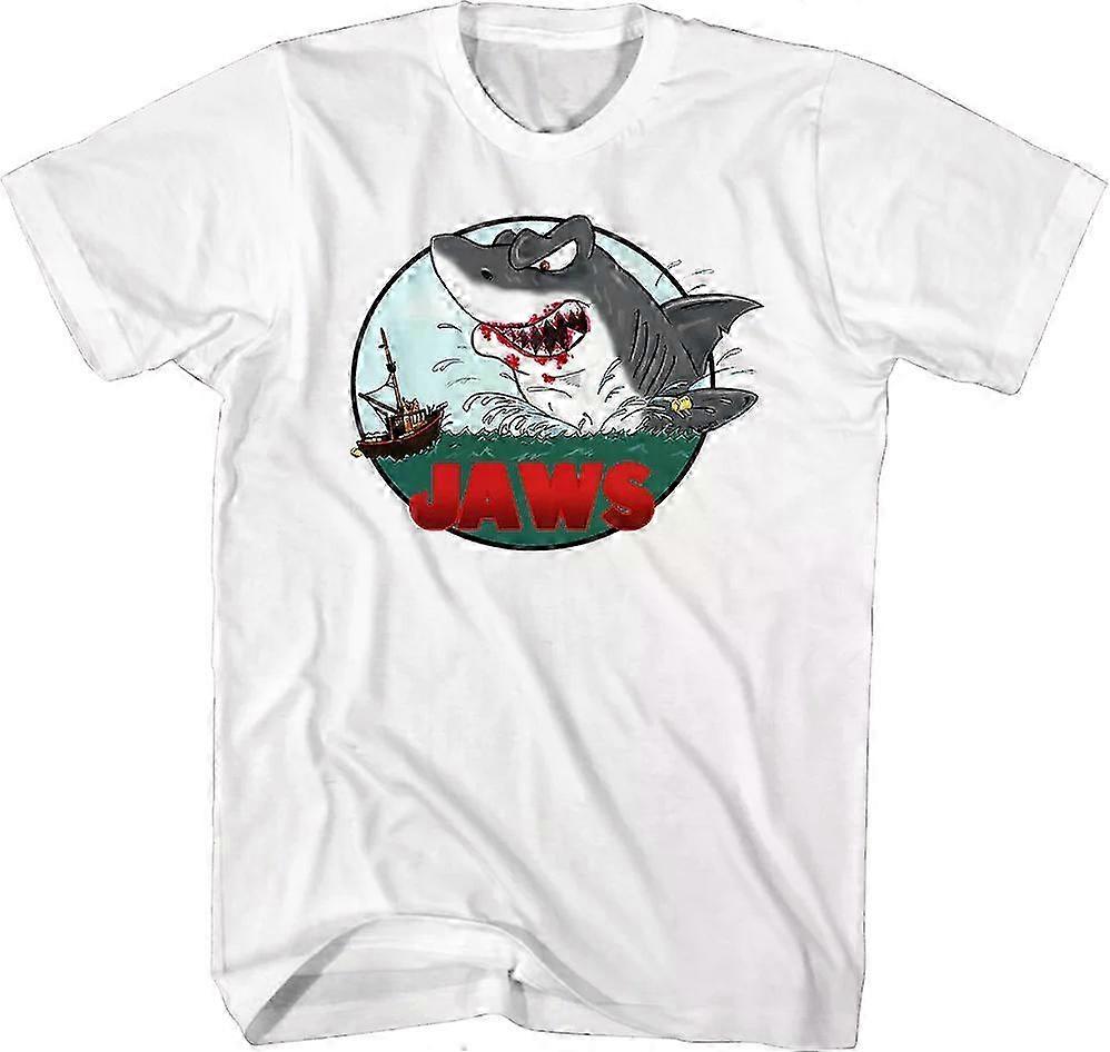 Illustrated Attack Jaws T-shirt Rockinstone