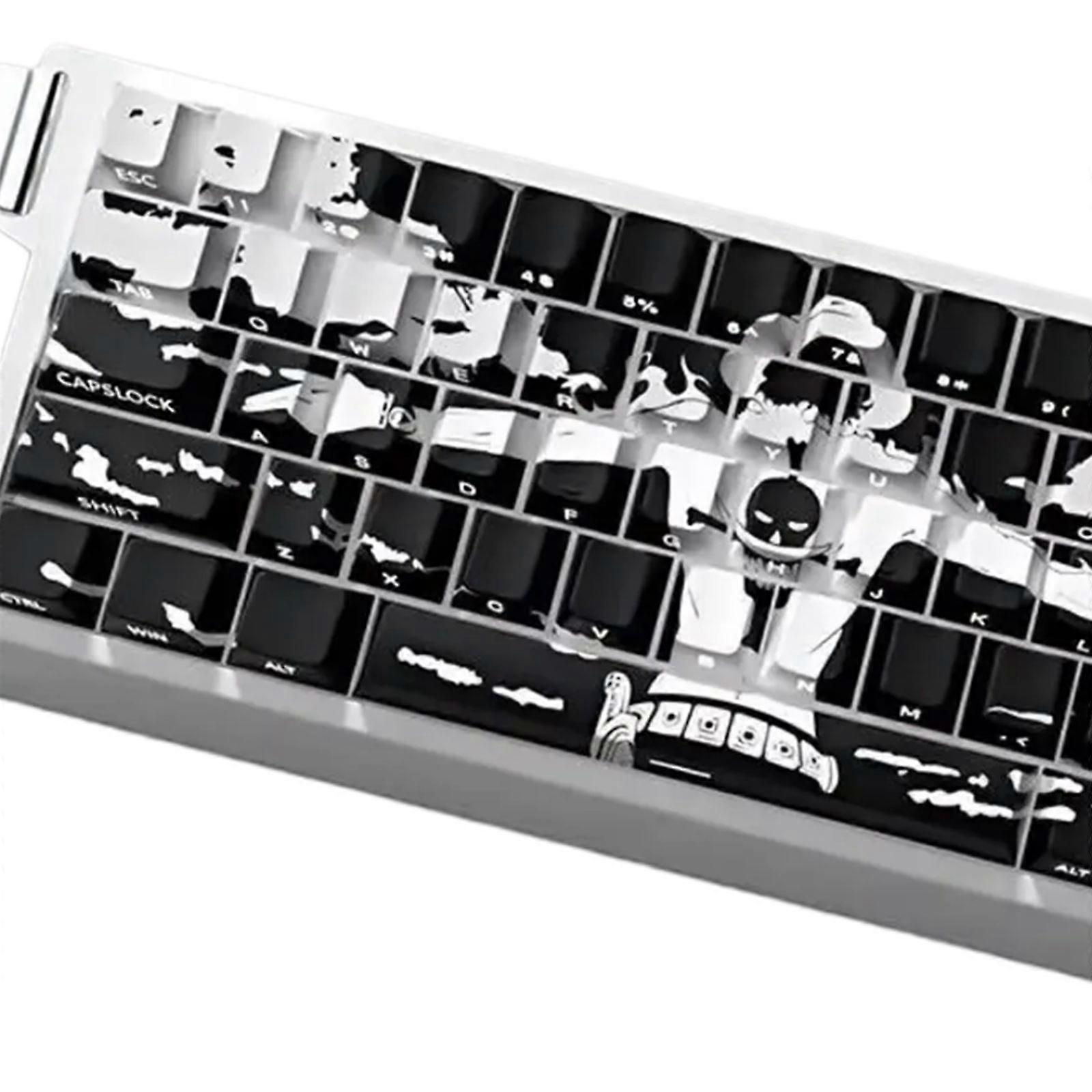 Aces Keycaps 74Key Double Shot Side Print Backlit Keyset Dye Sublimations Widely for 60 61 65 67 68 Multicolor