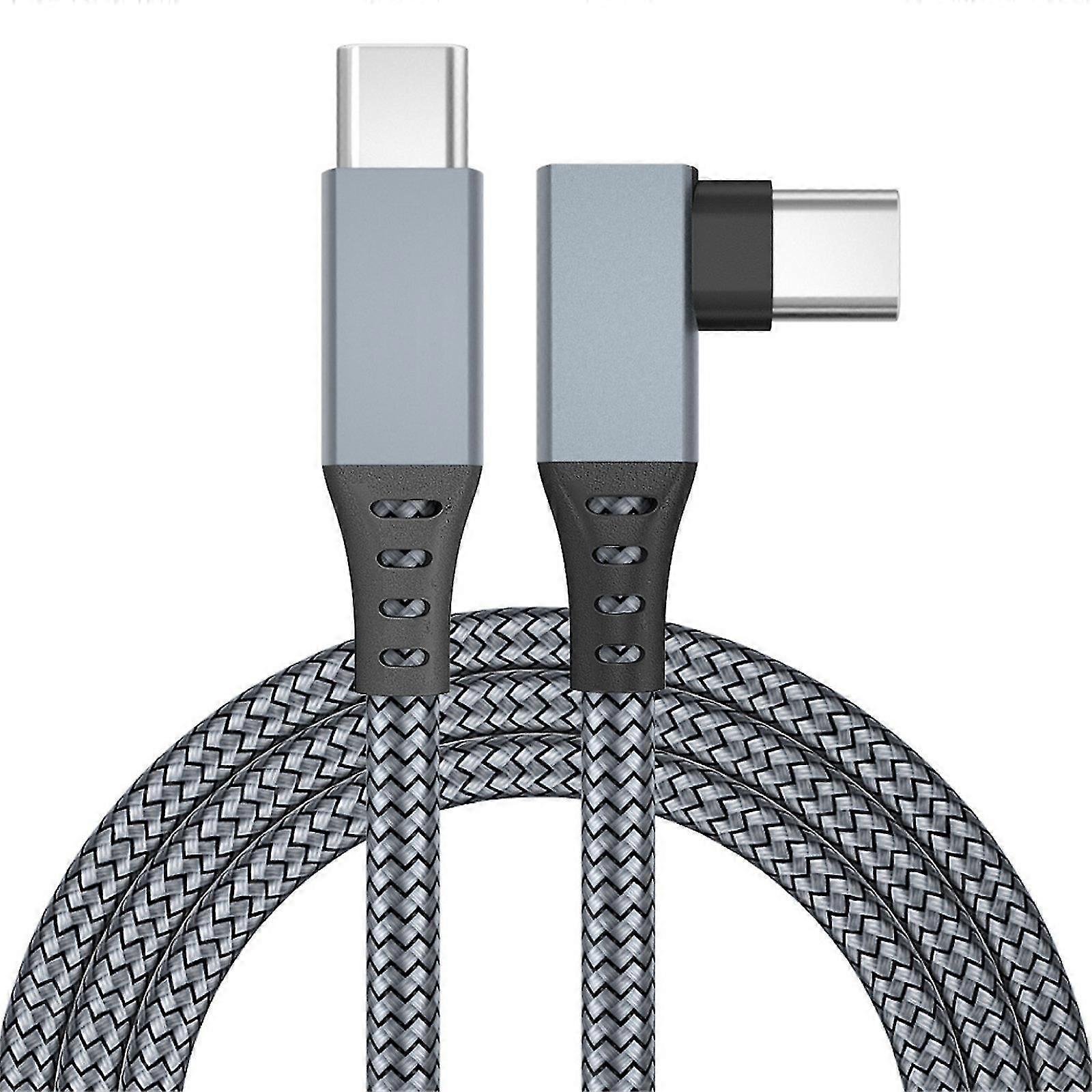 3m/10ft Type C To Type C Cable Right Angle 5a Super Fast Charging Usb C Cable Compatible With Macboo K Pro 2021