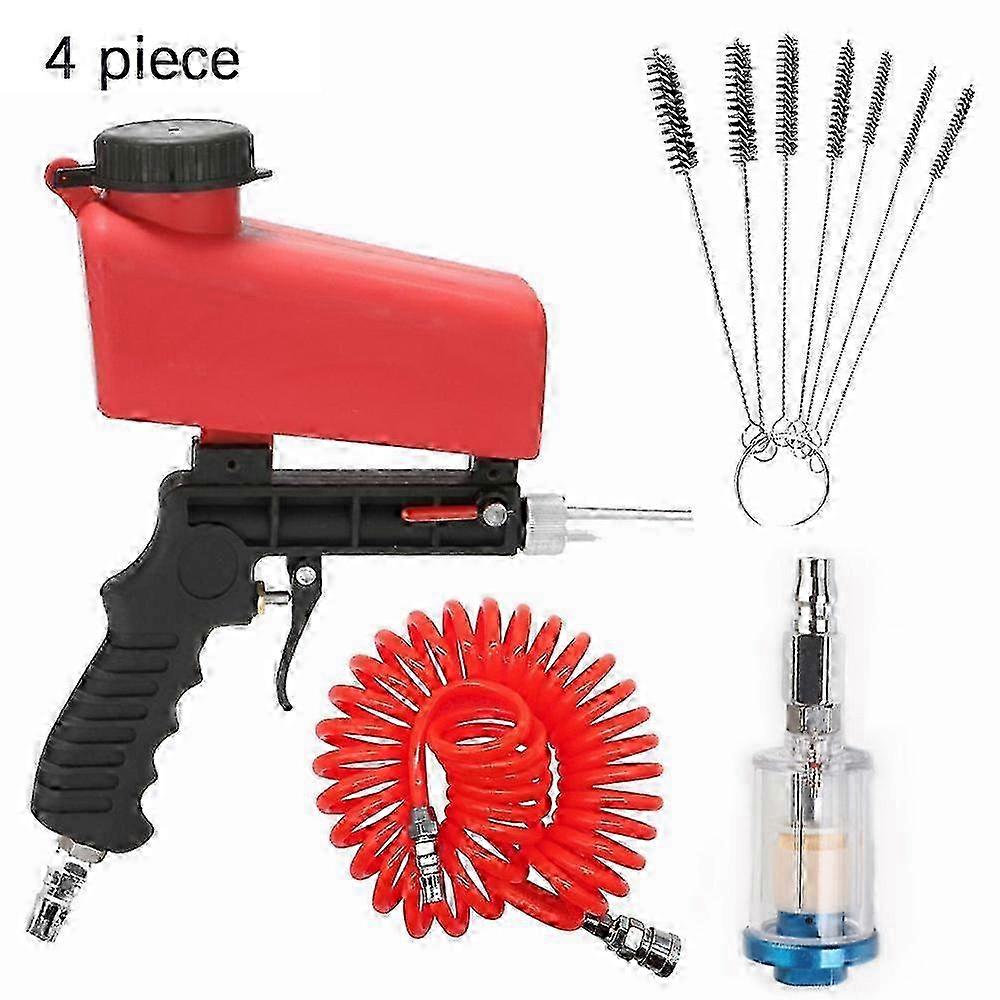 Adjustable Spray Gun Sandblasting Gun Portable Sand Blaster Sand Blasting Machine Gravity Handheld Pneumatic Blasting Gun Set z