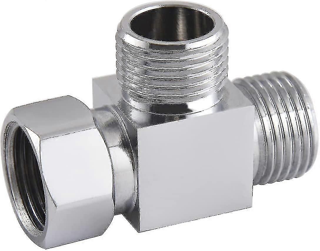 1/2 Inch Three-way Brass Diverter Chrome-plated, Three-way Connector, Angle Valve With Removable Nut, T-adapter Connector, Angle Valve-mxbc