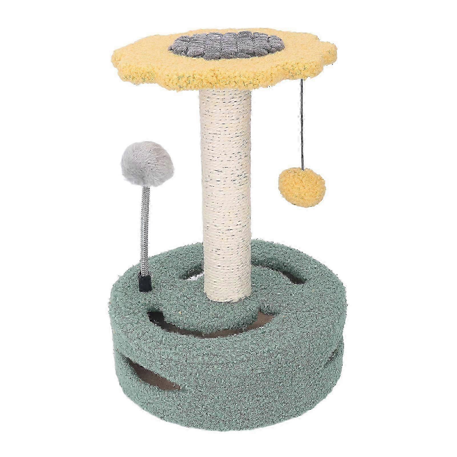 Scratching Sisal Stable Interactive Catching Post Cat Tree Tower with Bell for Climbing Jumping Sleeping Relaxing 2025