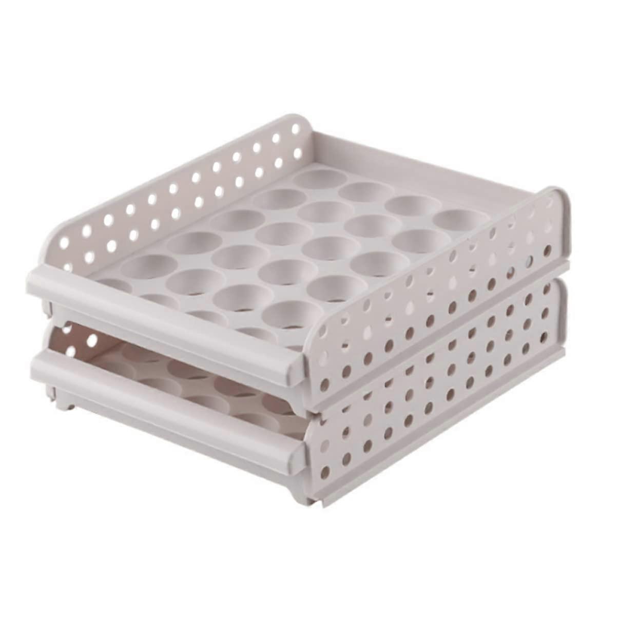 Freezer Egg Shelf PullOut Type For Refrigerator Storage Plastic Egg Organizer Universal Fit Kitchen Container