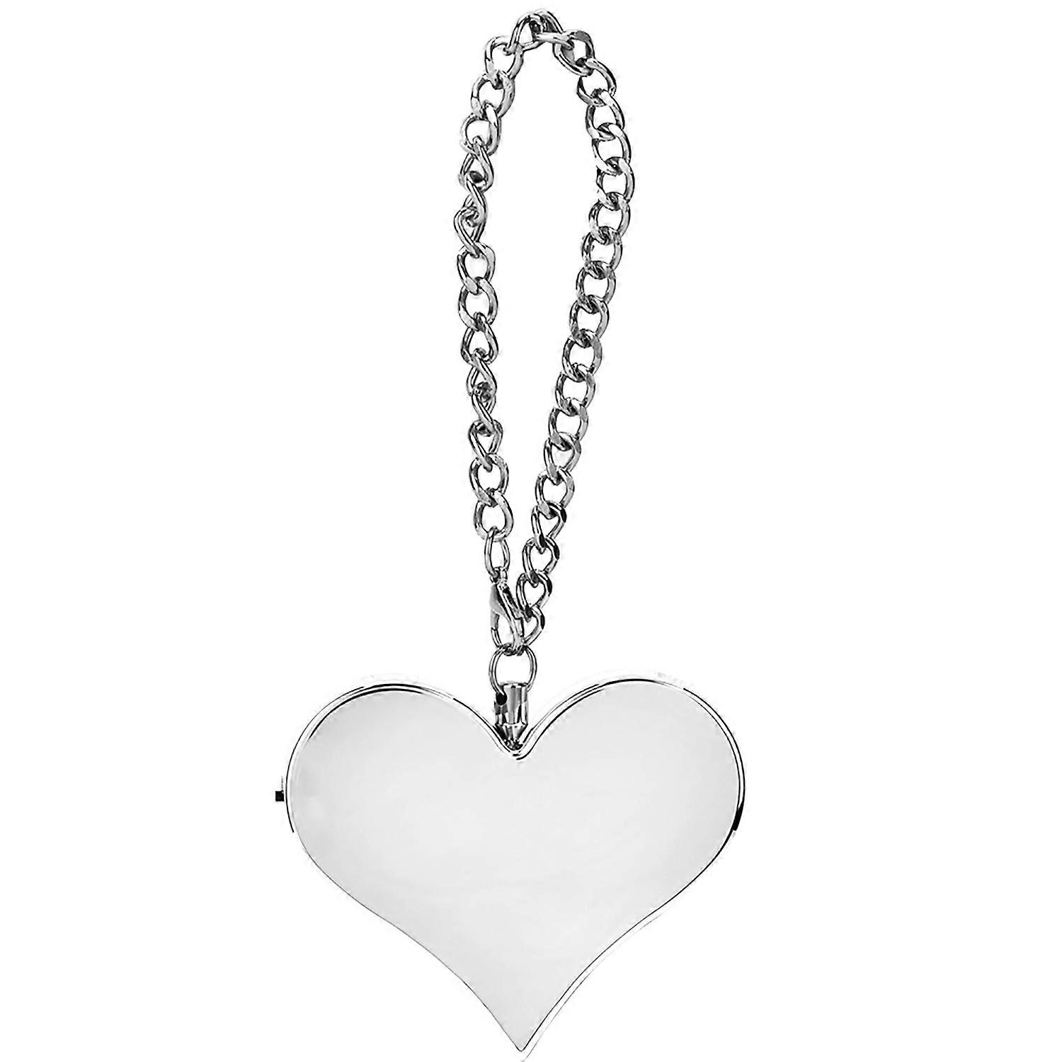 130DB Heart Shape Personal Security Alarm Keychain Emergency Self Defense Siren (Silver)