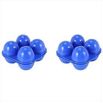 2X Camping Ägglåda Plast Ägglåda Ägg Förvaringslåda Bärbar Ägglåda 4 Ägg Box