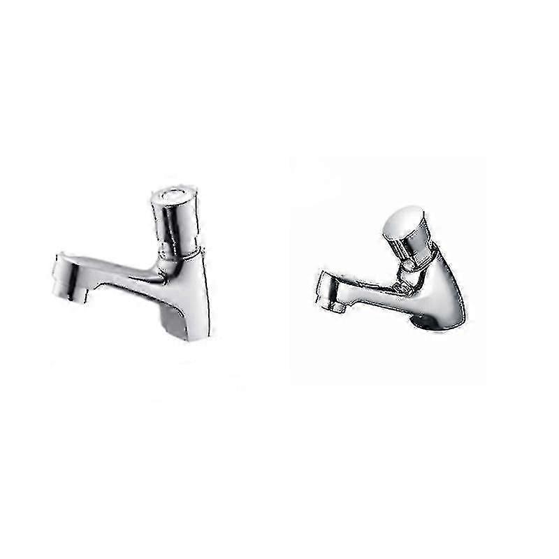 Chrome Plated Self-Closing Faucet for Kitchen & Bathroom - Water Saving and Time Delay