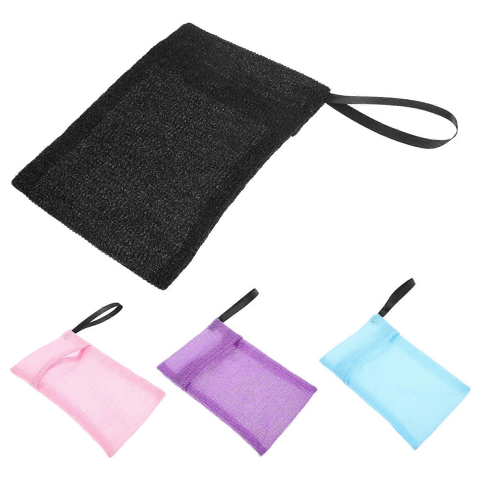 Assorted Color Soap Pouch for Exfoliating with 4Pcs Soap Storage Bags