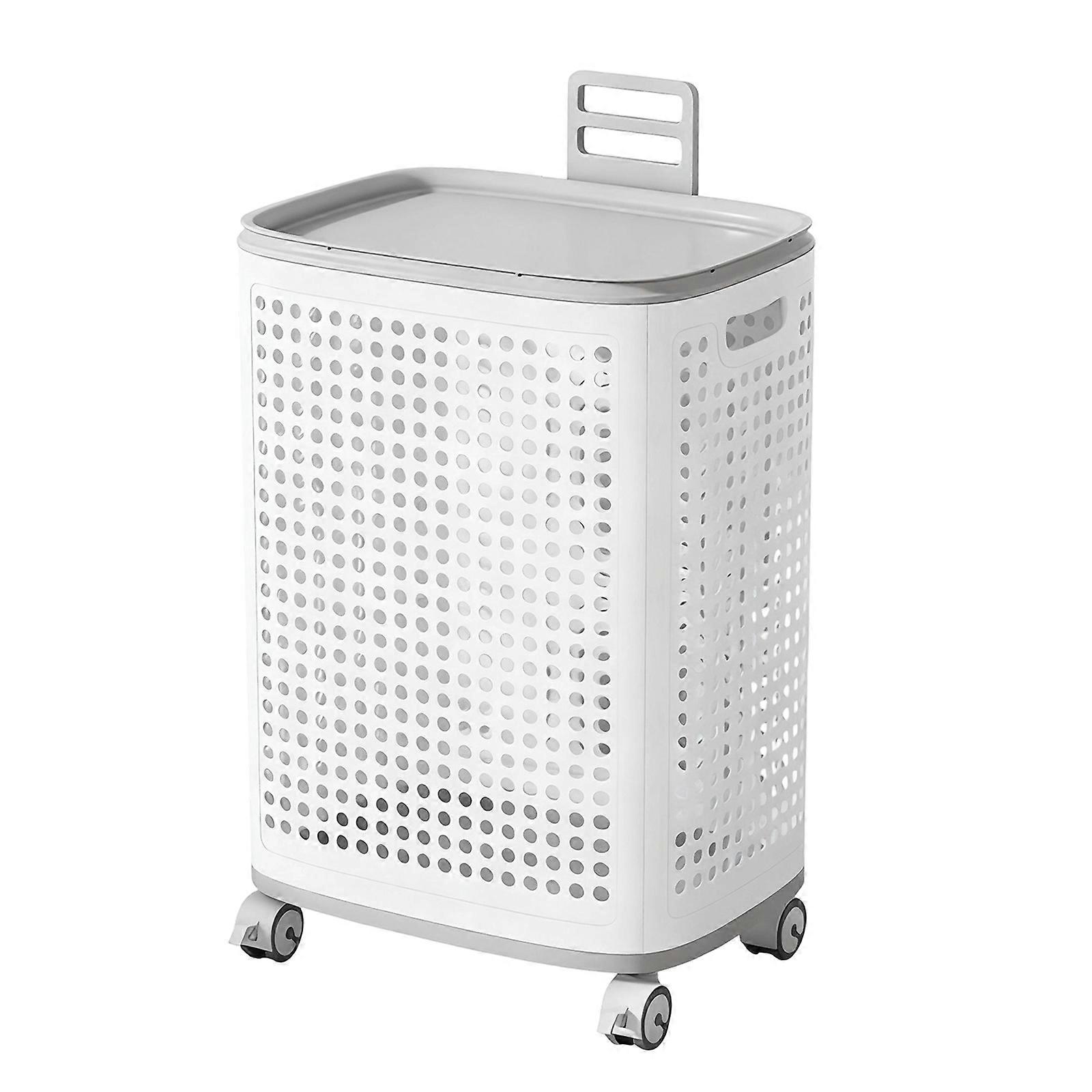 Large Capacity Storage Basket for Laundry Constructed of Hard PP Materials Ventilated Design Lightweight Portable Multicolor