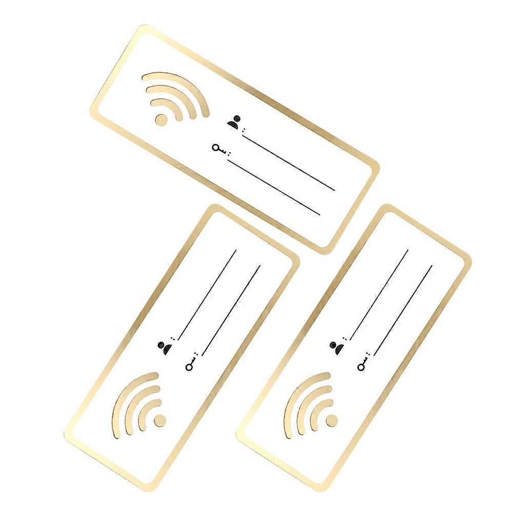 Wireless Network Acrylic WiFi Sign Password Sign for 12Pcs