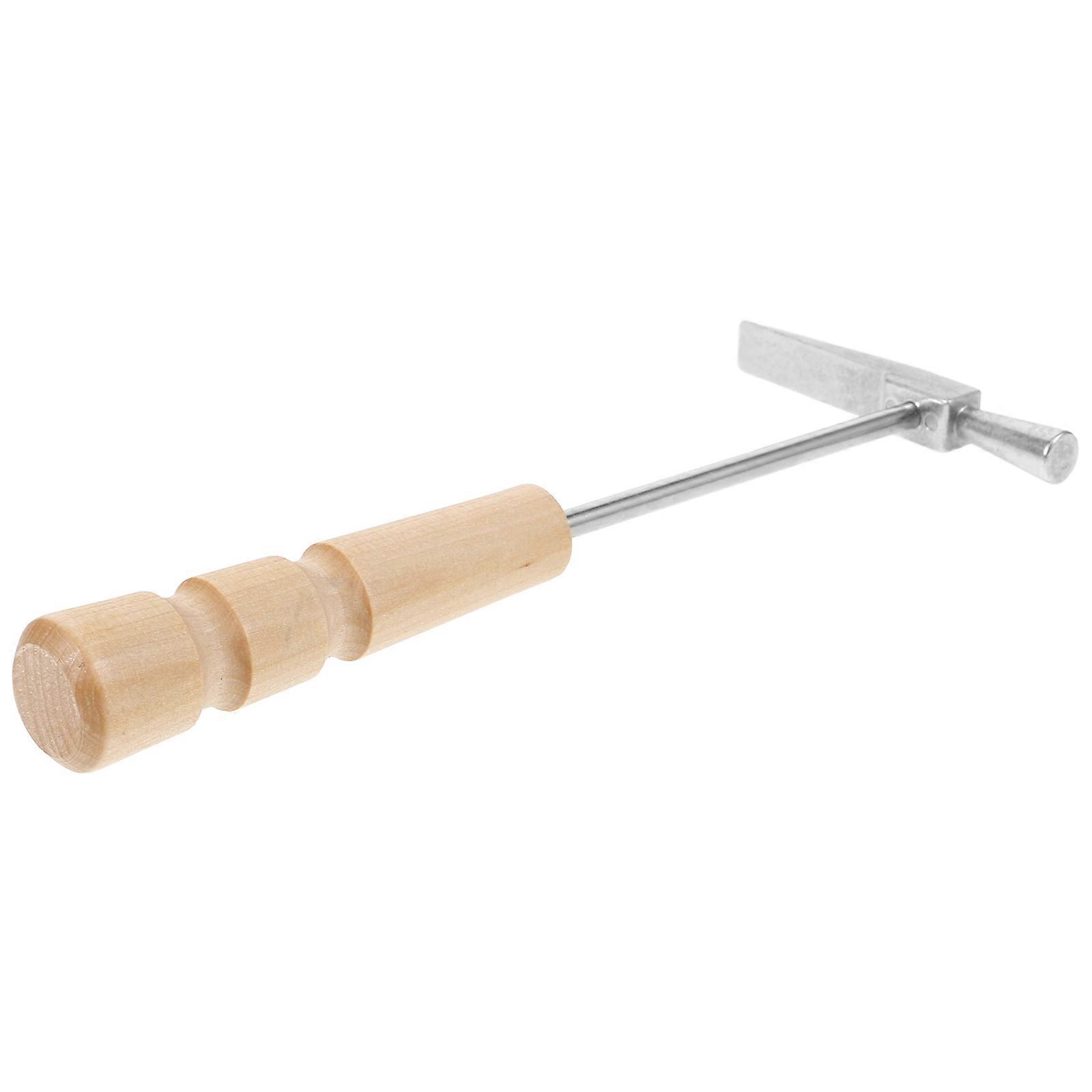 Durable Wooden Hammer for Kalimba Tuning with Stainless Steel Tip for Precise On-the-Go Adjustments
