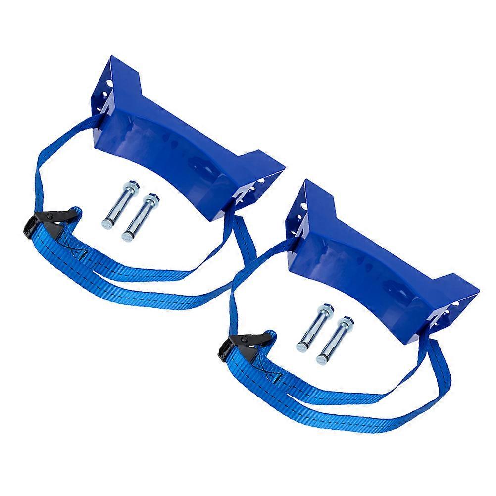 Gas Cylinder Holder Adjustable Bracket for 2Pcs Tanks Blue