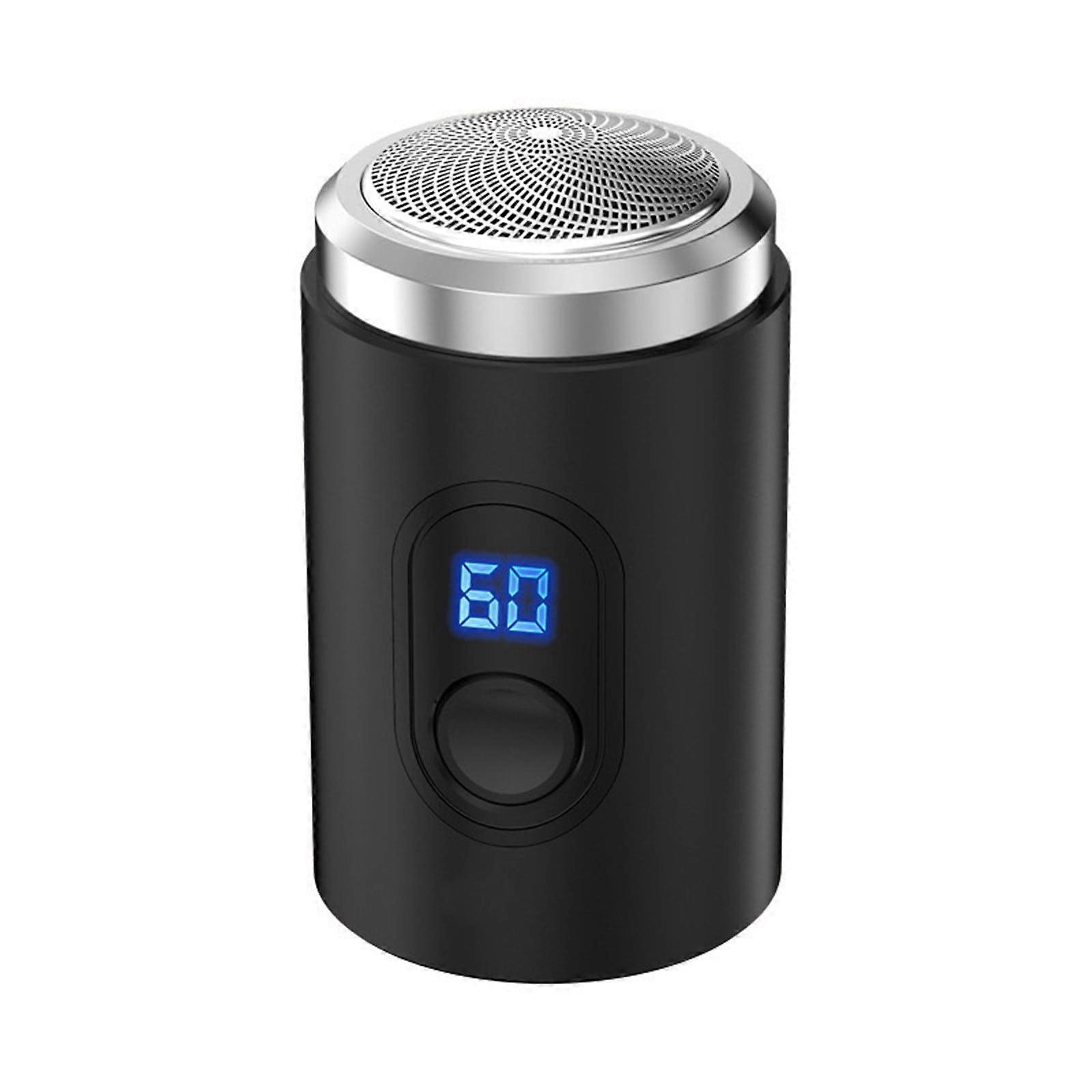 Quinlirra Men's Digital Display Electric Shaver Pocket Mini Portable Dry and Wet Shaver USB Rechargeable Shaver Single Button Easy to Use ✈ Upgraded