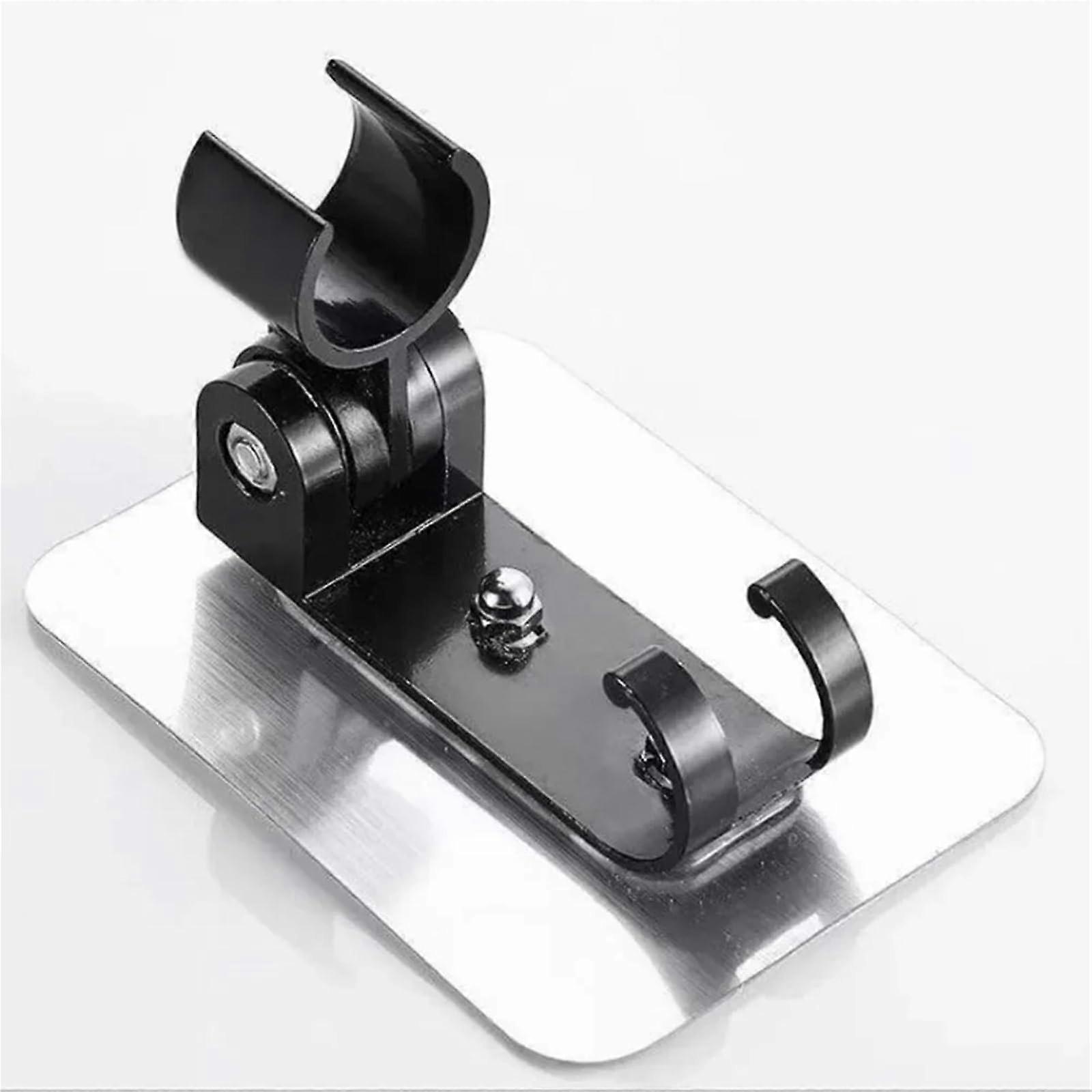 5 Pcs Adjustable Wall Mounted Shower Head Holder Bracket for Bathroom, Easy Install, Black