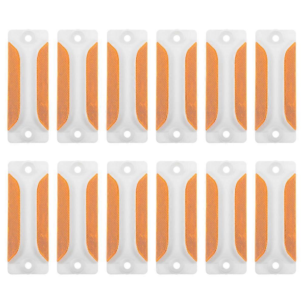 Pavement Markers Reflectors Rectangular Durable Reflective Signs for Road Safety 12Pcs