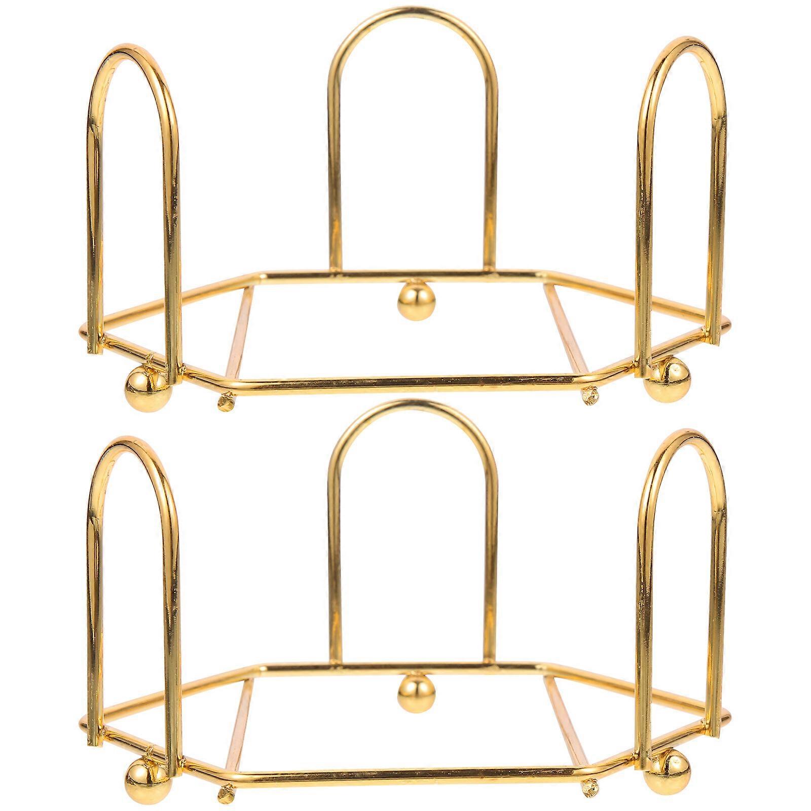 2pcs Coaster Holders Household Table Mat Holders Square Round Coasters Supports