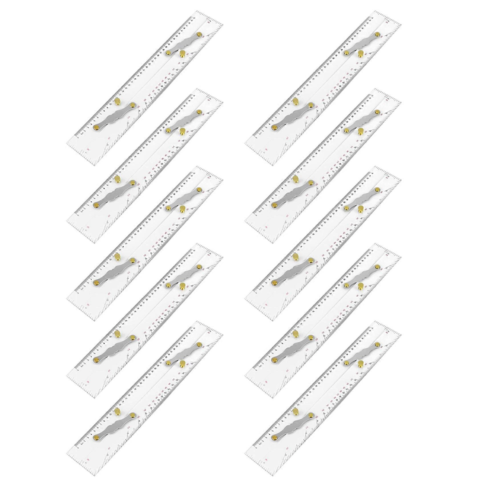 10X Marine Parallel Ruler Clear Scales, Mapping Points to Pull Parallel Ruler 450MM, Nautical Charts Parallel Ruler