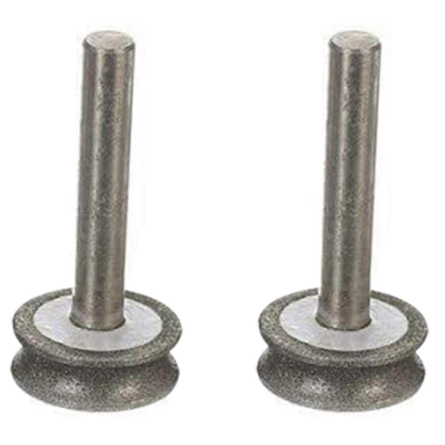 2X Diamond Grinding Wheel Grinding Wheel for Glass Airplane Straight Edge Chamfer 6mm Shank(4mm)